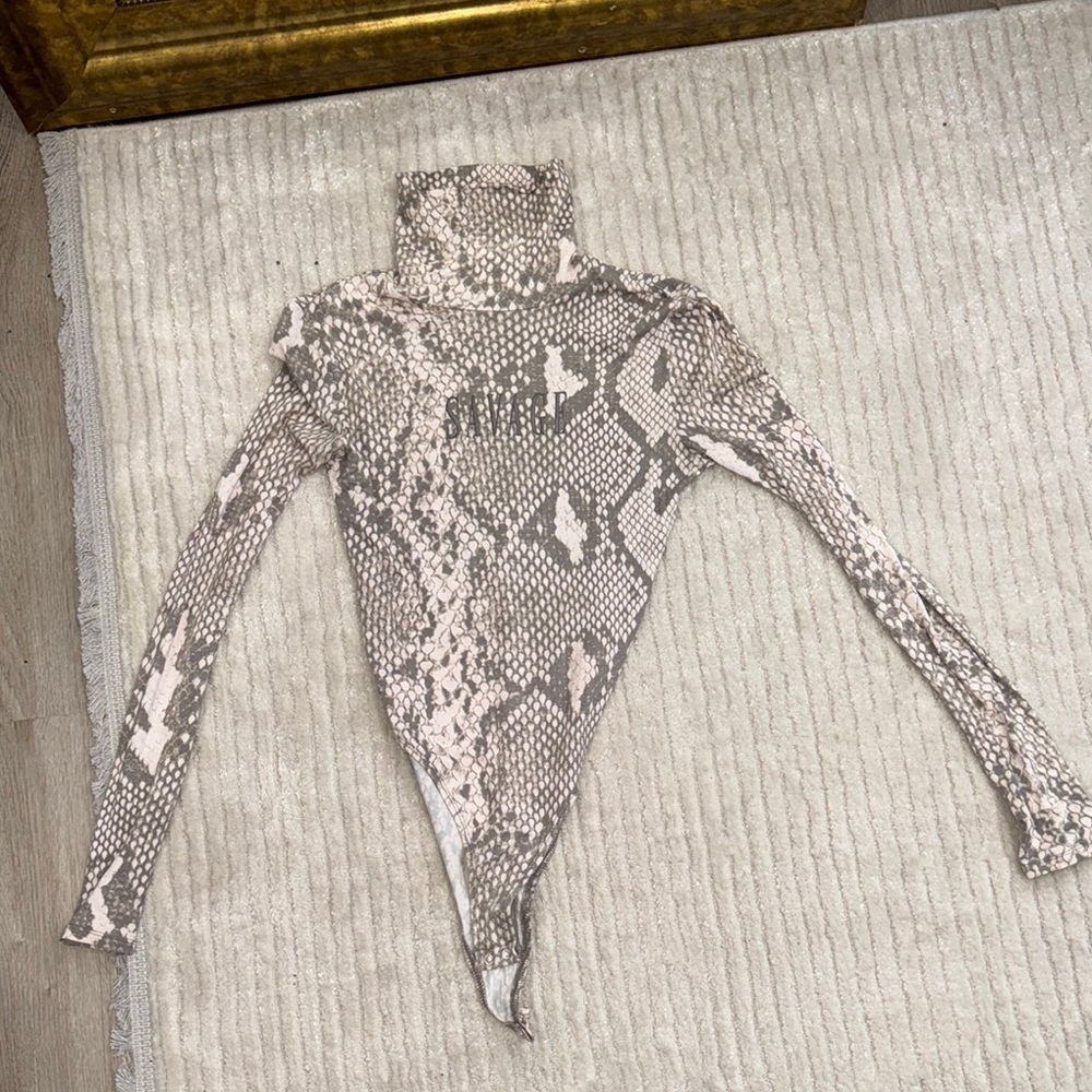 Forever 21 Snake Print Bodysuit Size S